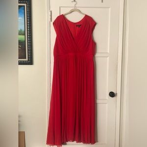 Badgley Mischka V Neck Love Again Gown Dress Red Size 22